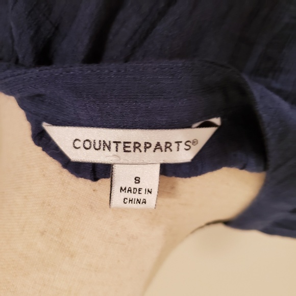 🍉 Counterparts Blue Lace Shirt 3/4 Sleeves - Picture 3 of 3